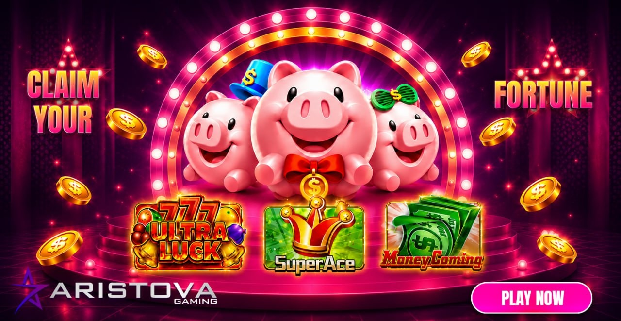 Aristova Gaming collection with 777 Ultra Luck, Super Ace, and Money Coming