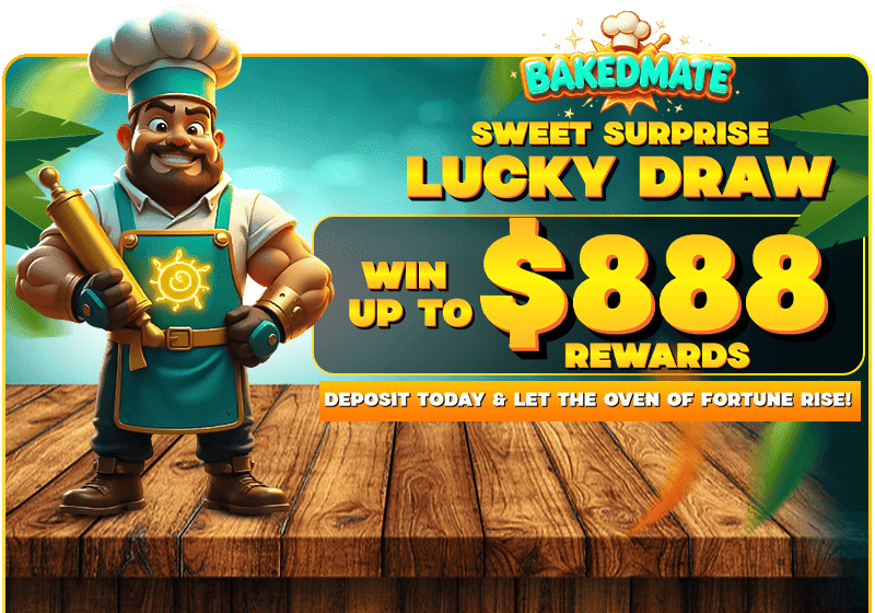 Lucky draw with rewards up to 888 dollars promotion